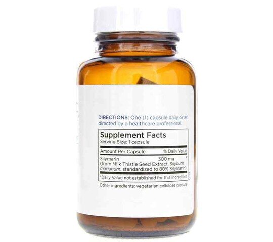 Silymarin Standardized Milk Thistle Extract 300 Mg, MTM